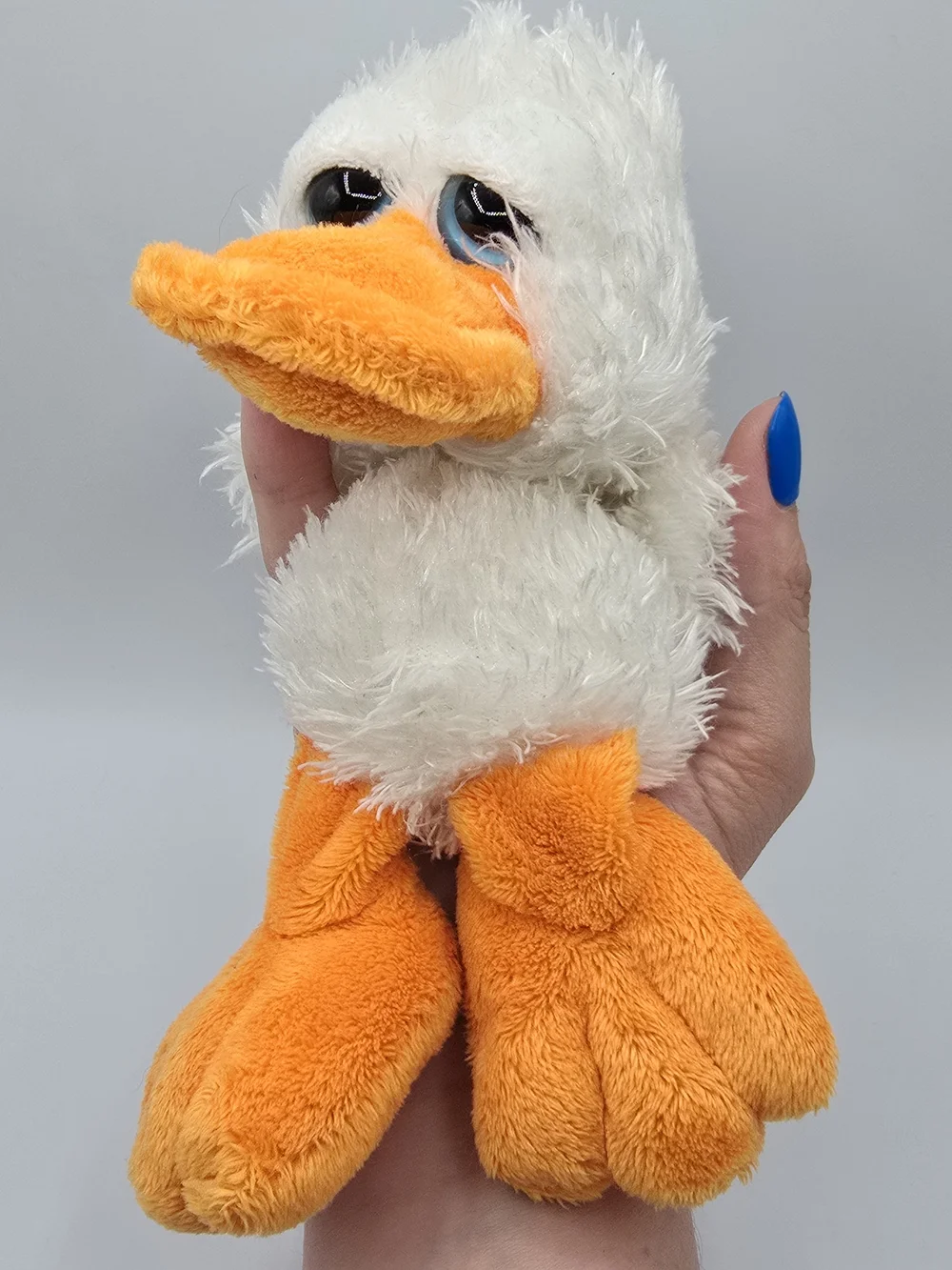 Ganz Pop Eye Duck Plush Stuffed Animal White & Orange H6744